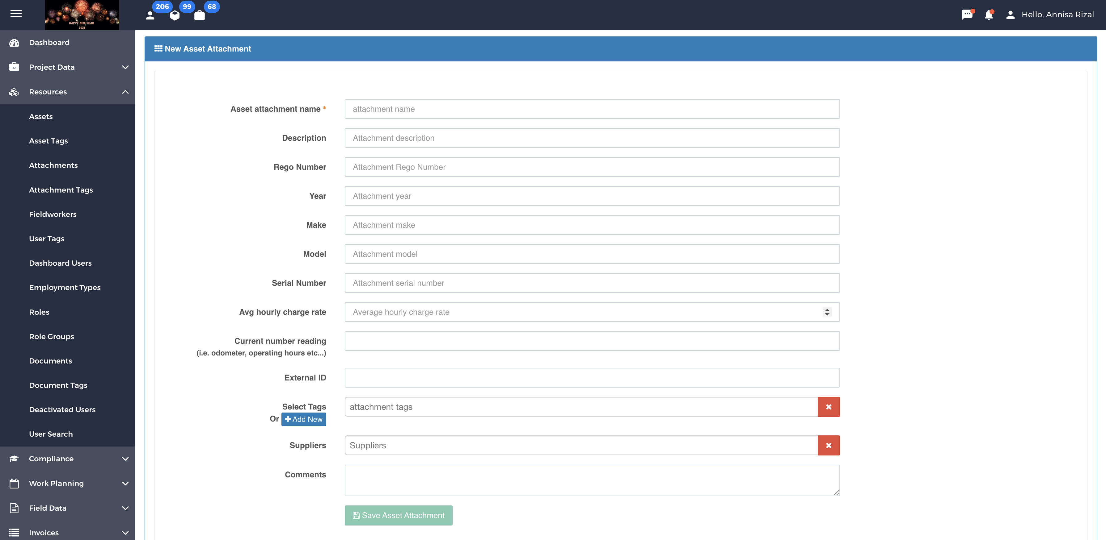 Add an Asset (Equipment) Attachment – Assignar Support